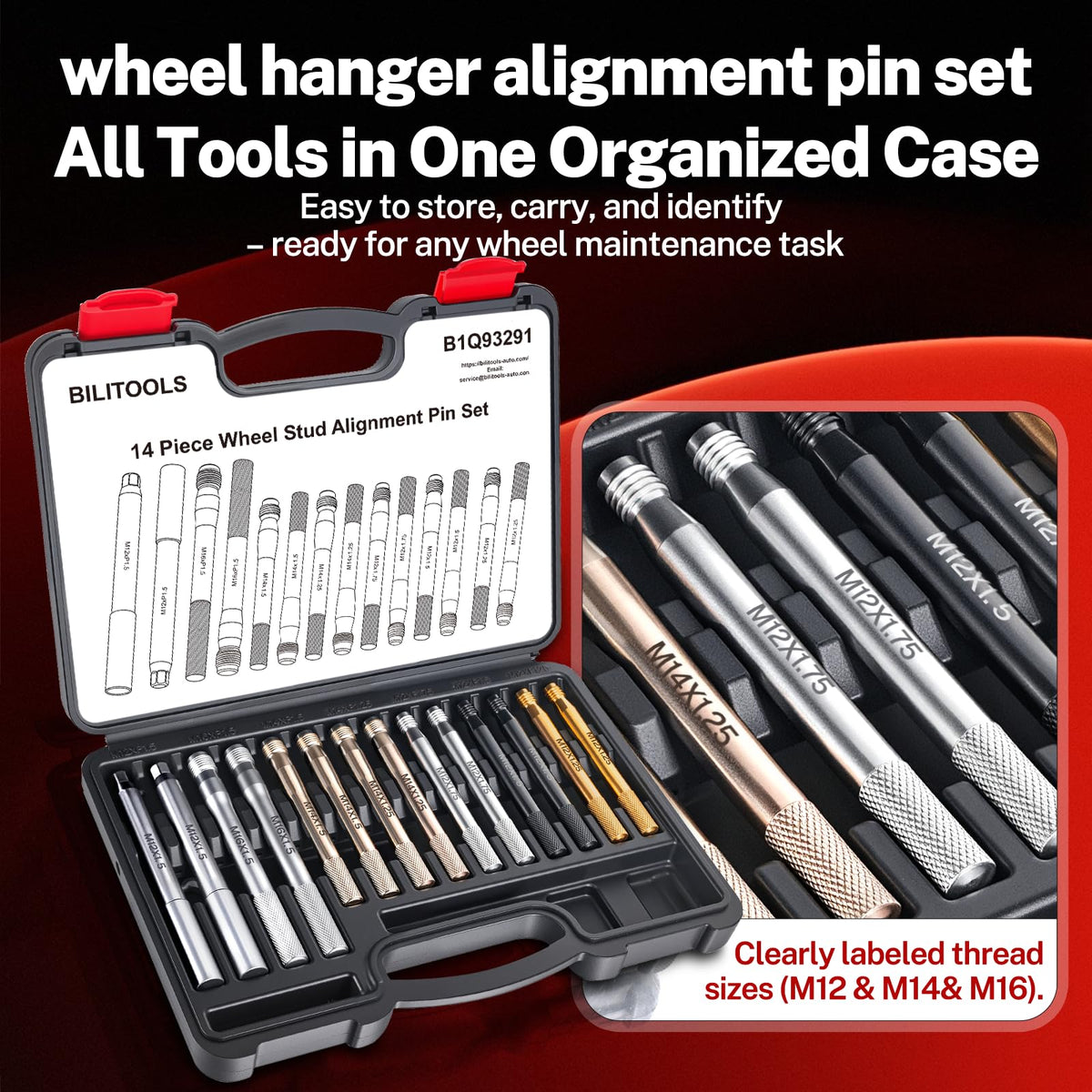 14 Pc Wheel Hanger Alignment Pin Set H283