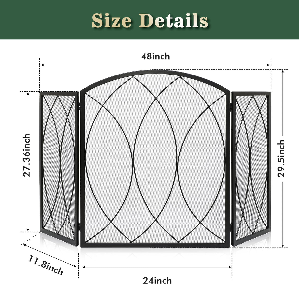 Wrought Iron Fireplace Screen E1482