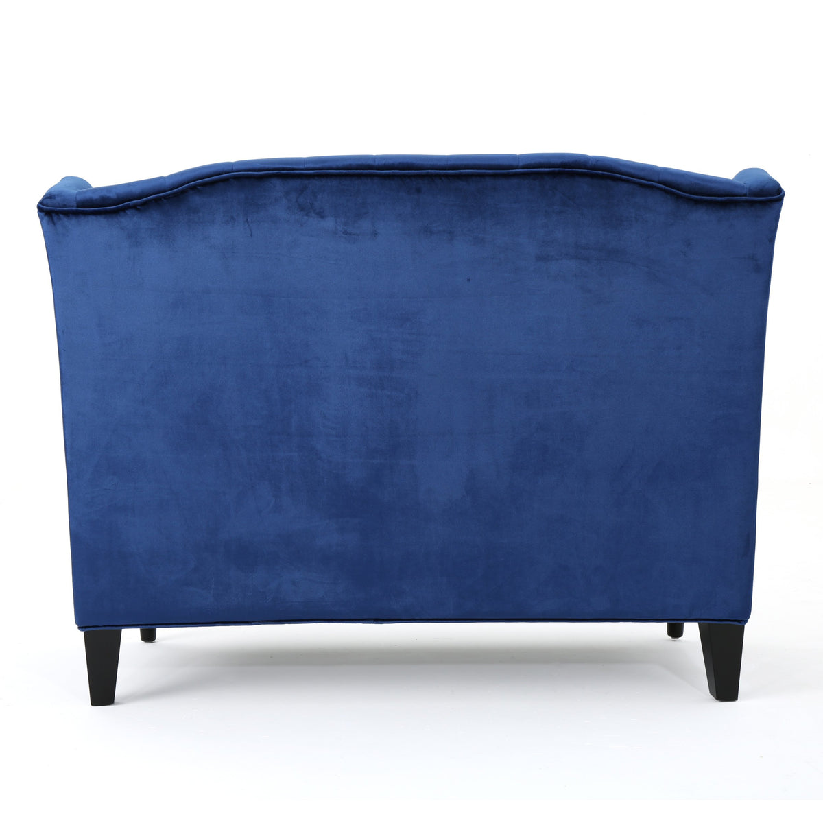Navy Blue Tufted Velvet Wingback Loveseat X251448