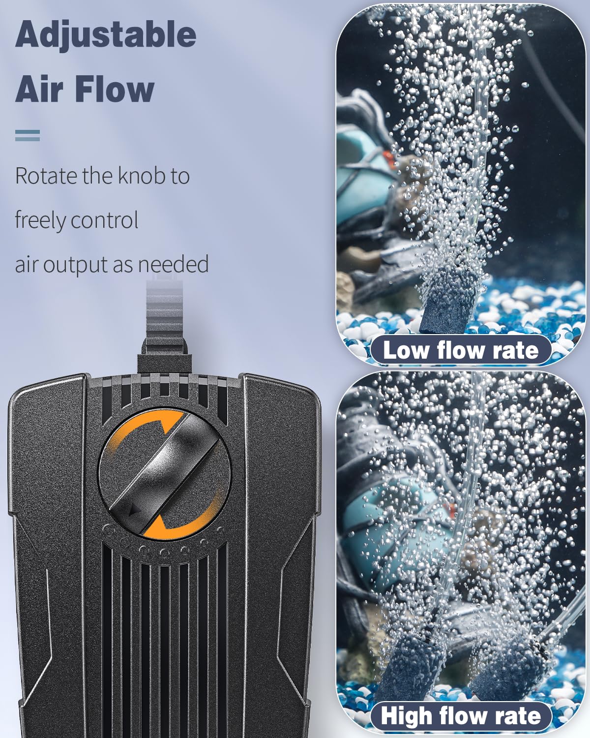 50 GPH Aquarium Air Pump with Airline Tubing B15989