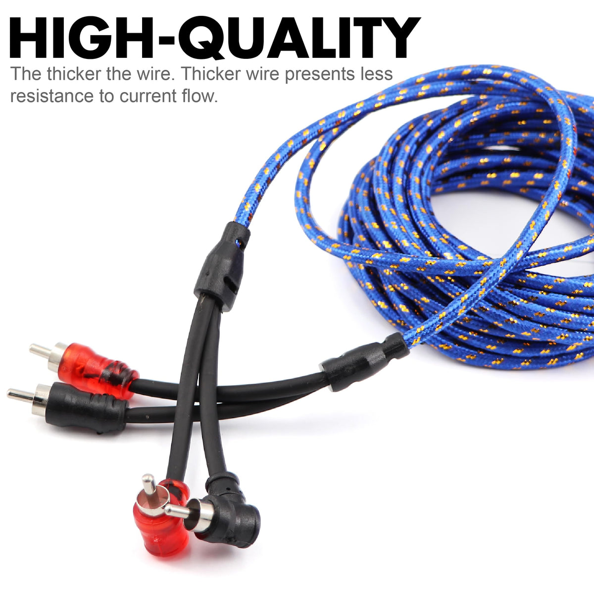 0 Gauge Pure OFC Amplifier Wiring Kit with Fuse Holder & RCA R26056