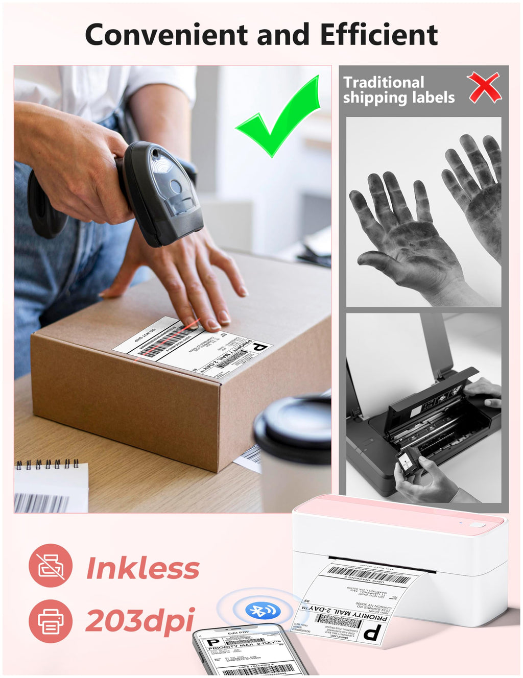 Bluetooth Thermal Label Printer P745