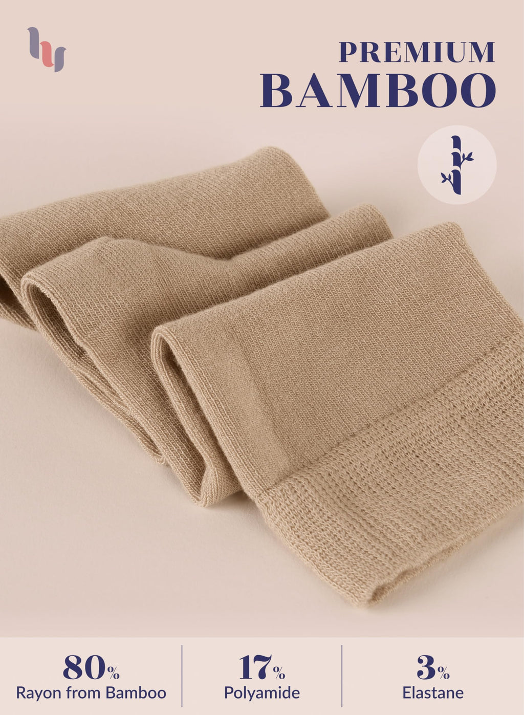 Rayon from Bamboo Knee High Socks 4 Pairs S70615