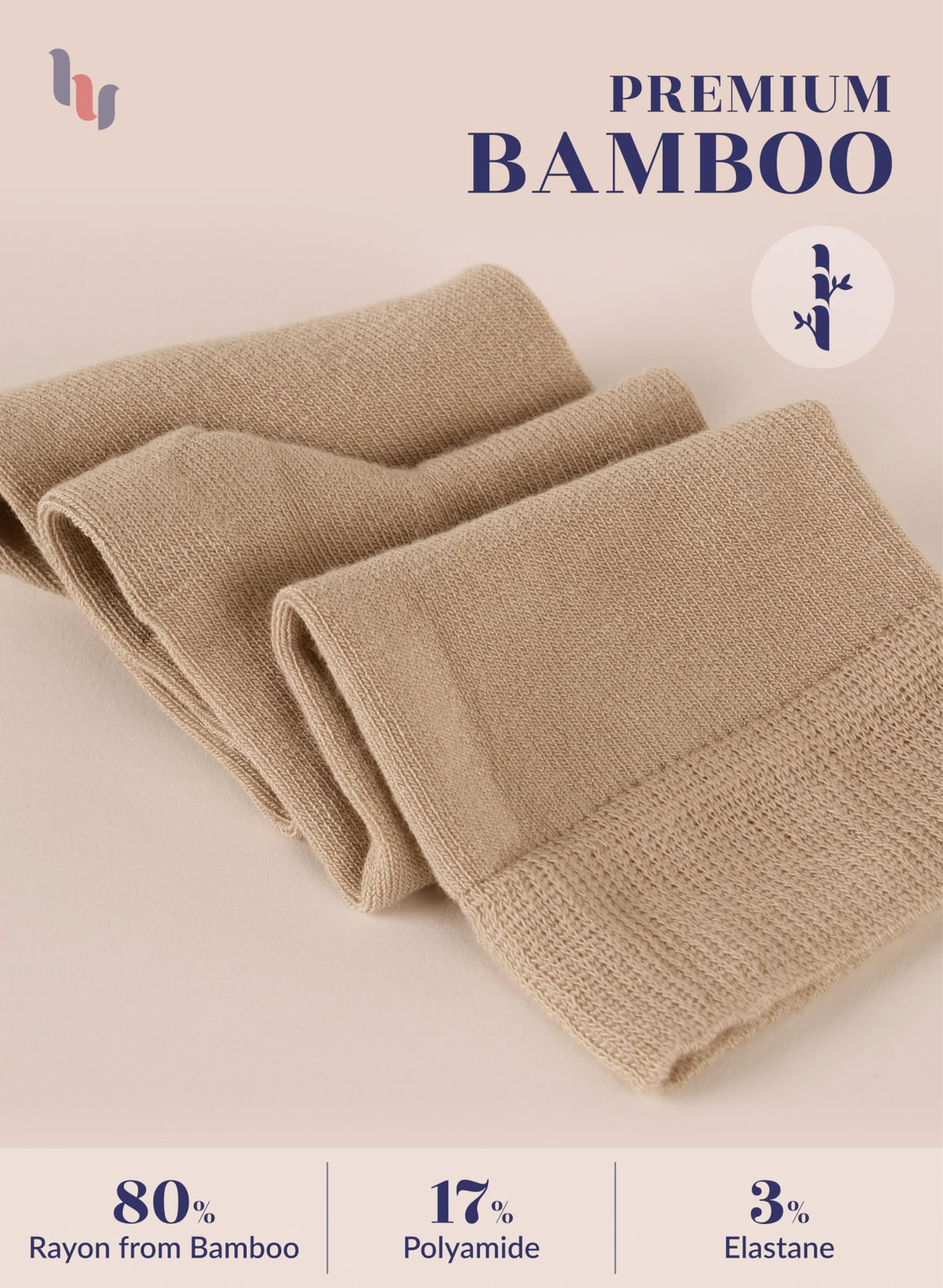 Rayon from Bamboo Knee High Socks 4 Pairs S70615