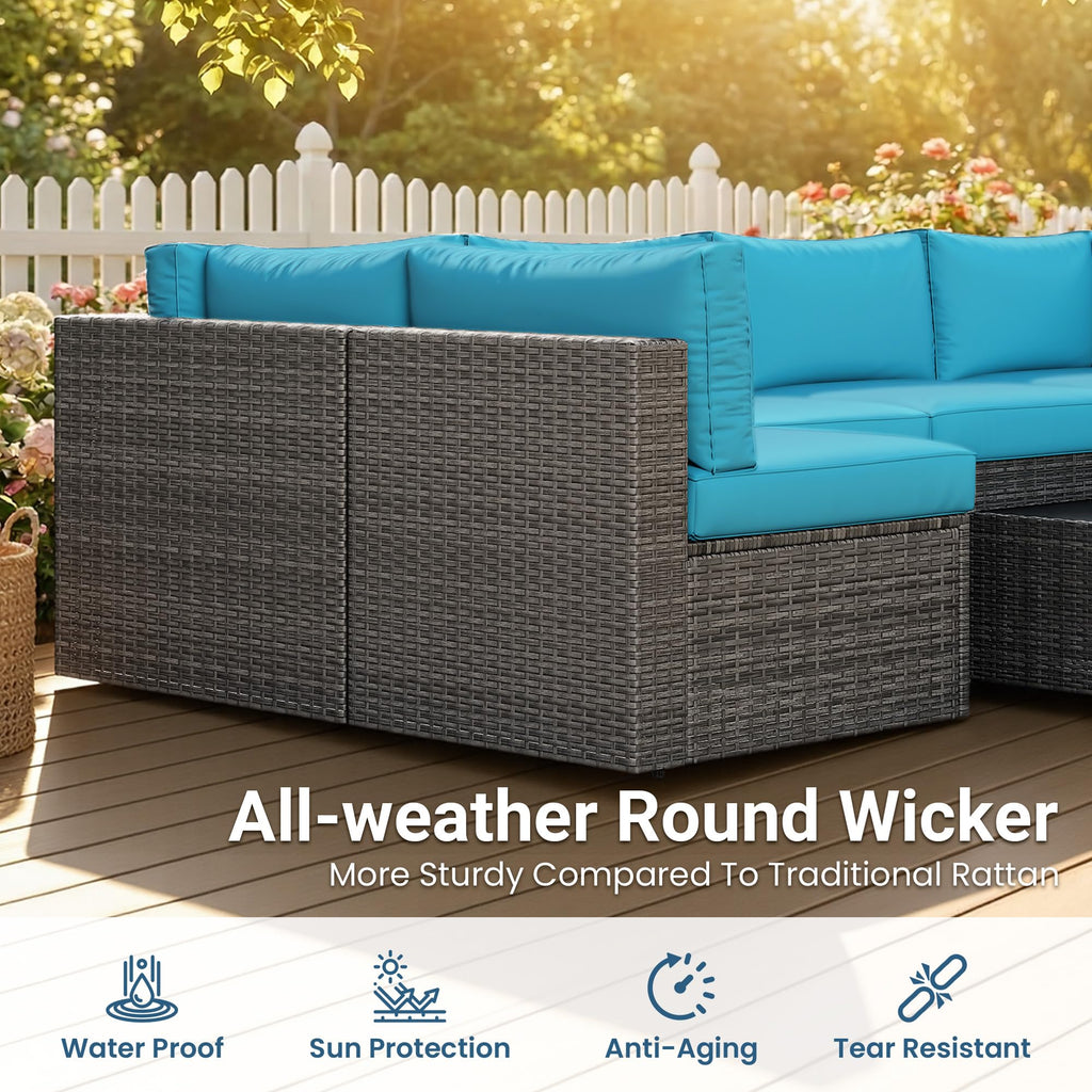 All-Weather Patio Sectional Furniture Set E6530
