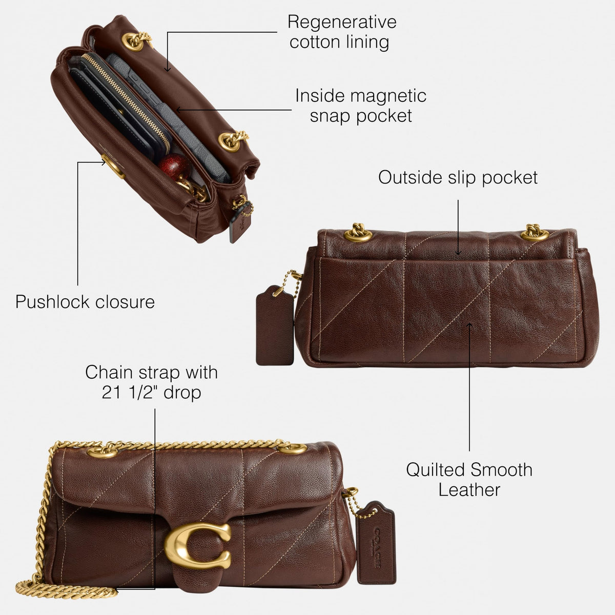 Shoulder Bag 20 With Quilting U477398