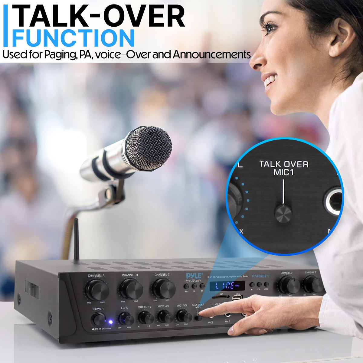 Bluetooth 6 Channel Stereo Amplifier C8348