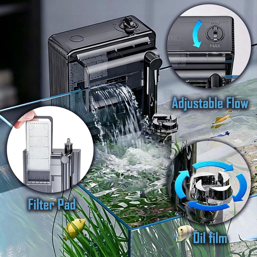 1.5 Gallon Glass Aquarium Starter Kit with Filter and LED Light O175595