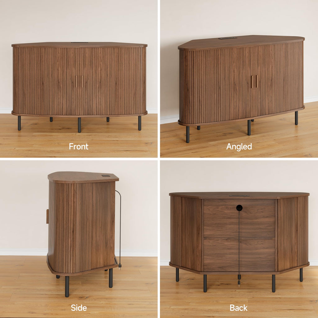 47" Walnut Corner TV Stand C47944
