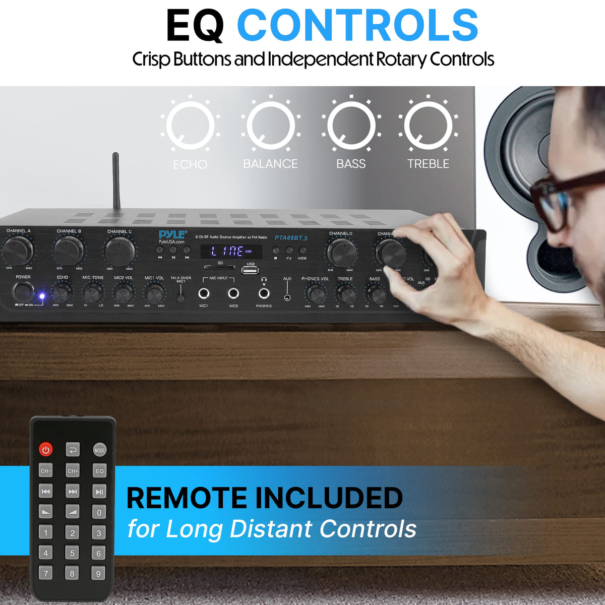 Bluetooth 6 Channel Stereo Amplifier C8348