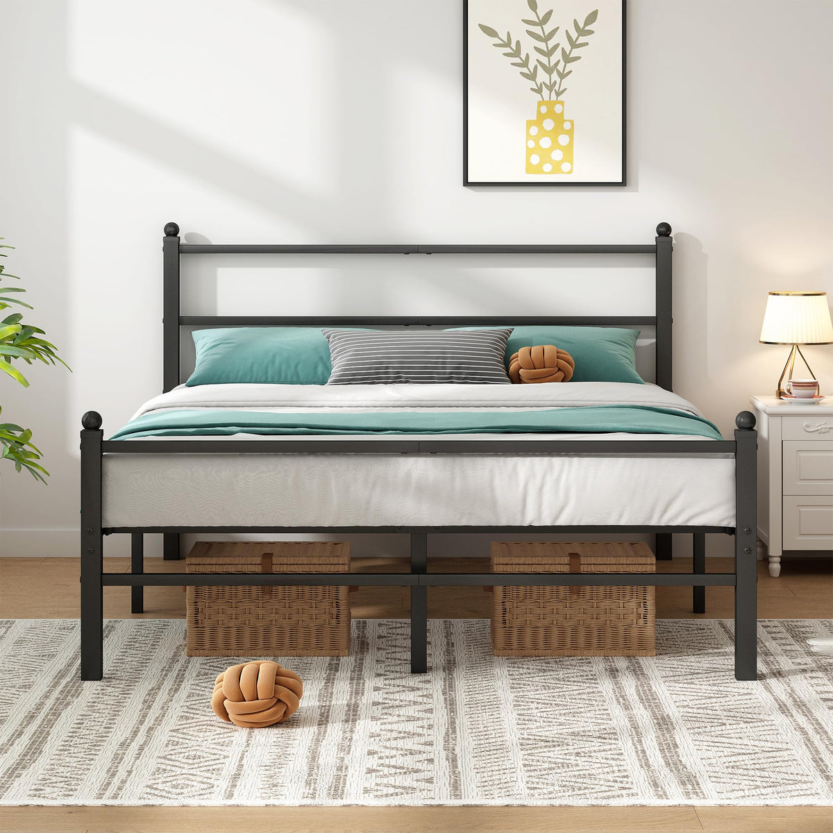 Black Full Size Bed Frame W7856