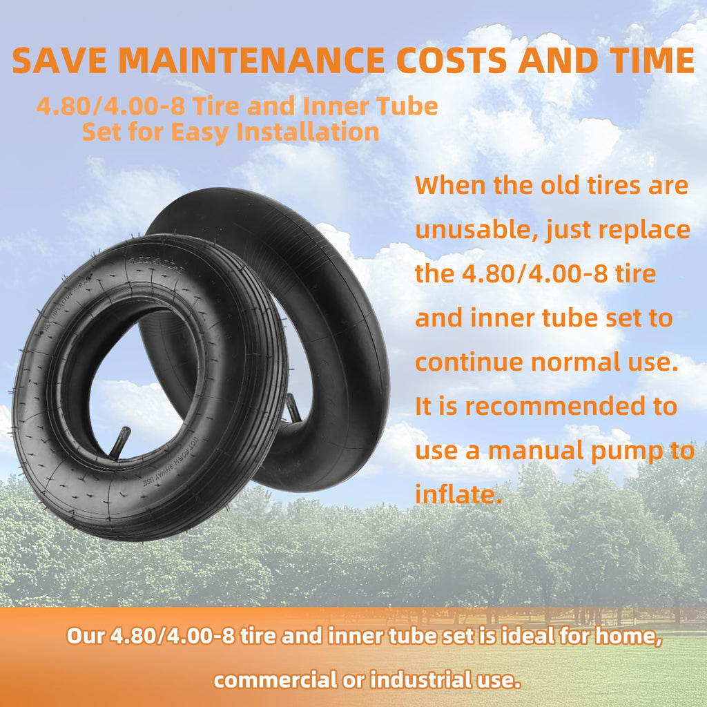 4.80/4.00-8" Tire and Inner Tube Set D6250