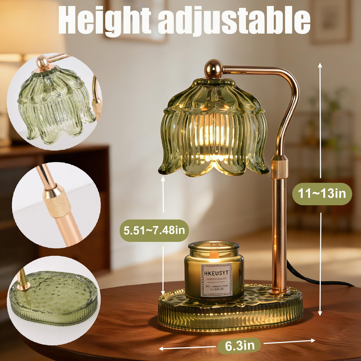 Dimmable Candle Warmer Lamp with Timer G990612