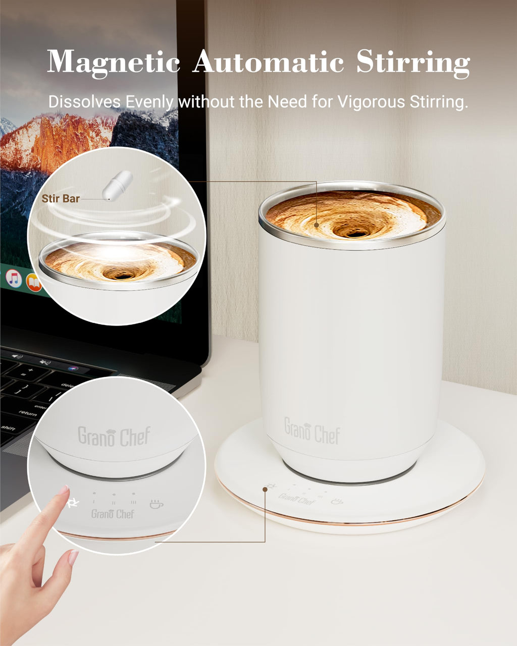 Self-Heating 10oz Temperature Controlled Coffee Mug with Dripper A681