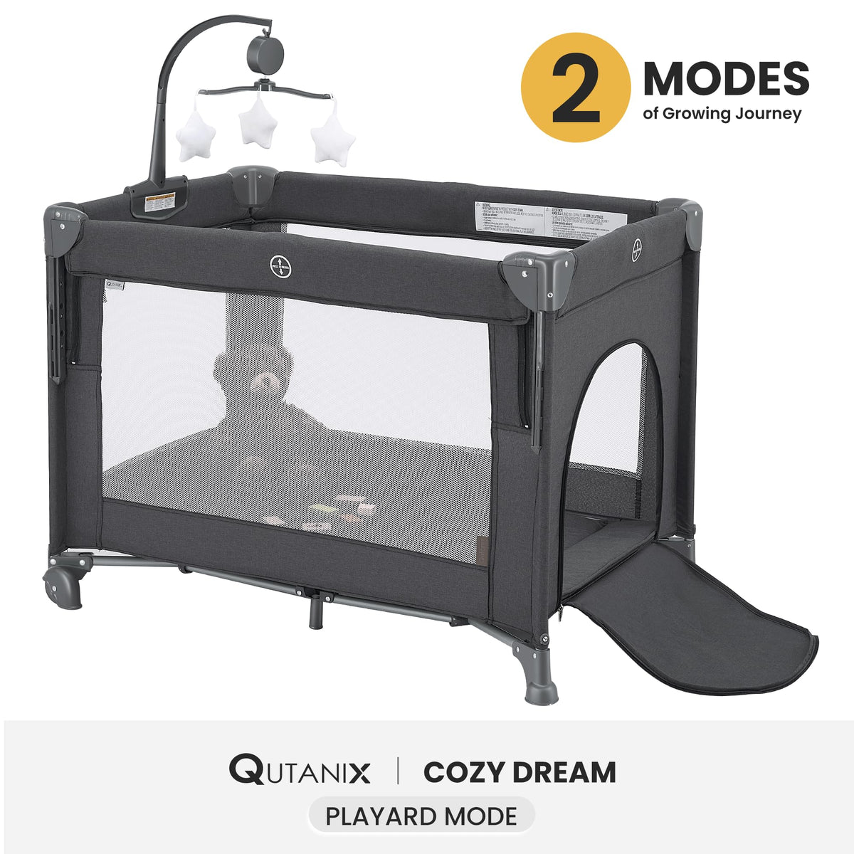 2-in-1 Pack and Play with Mattress, Bassinet and Playpen L17302