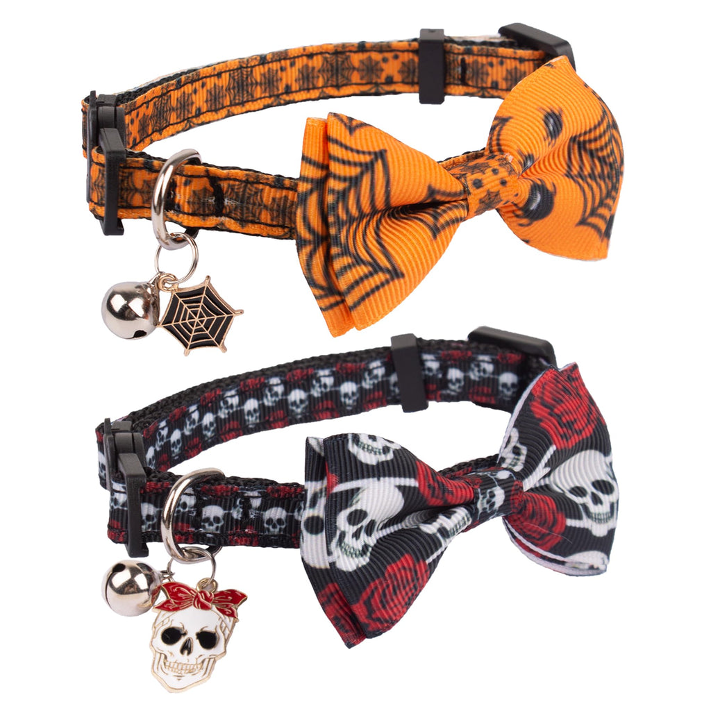 Halloween Cat Collar with Bow Bell P5824
