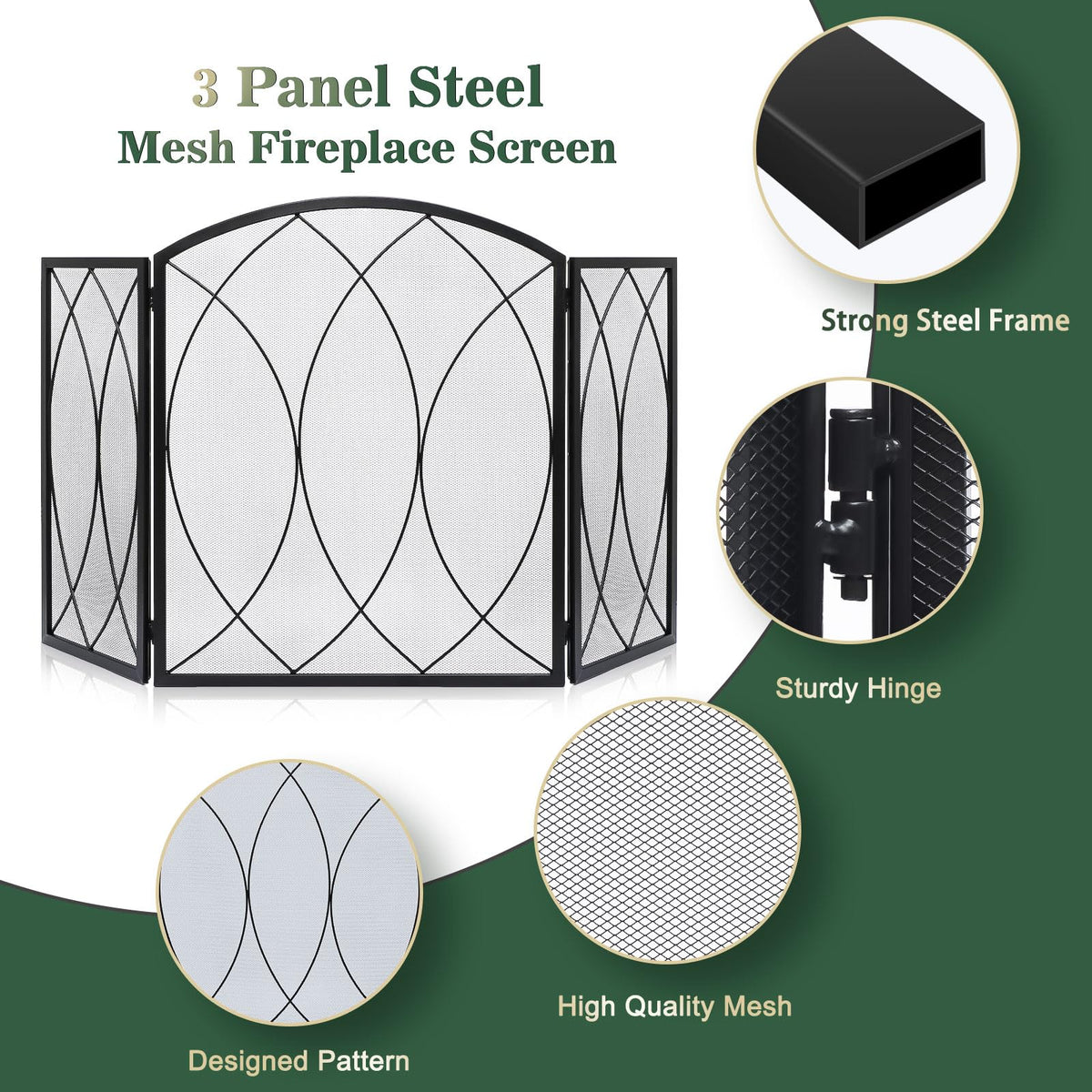 Wrought Iron Fireplace Screen E1482