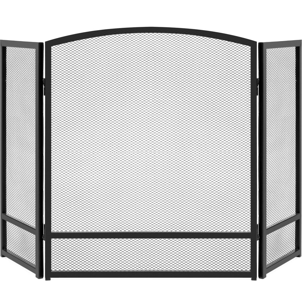 47.5x27.25in 3-Panel Steel Mesh Fireplace Screen T630
