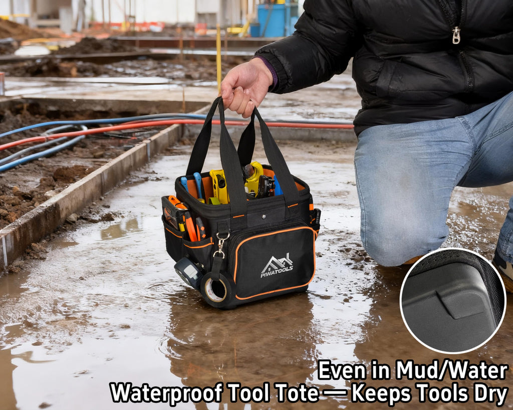 10" Compact Open-Top Tool Tote Bag V319
