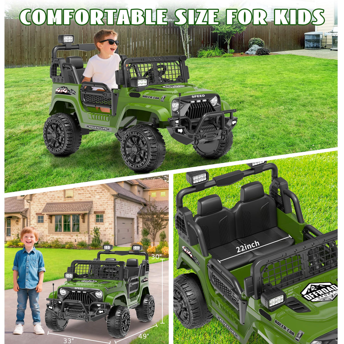 24V 4WD 2-Seater Kids Electric Car G483514
