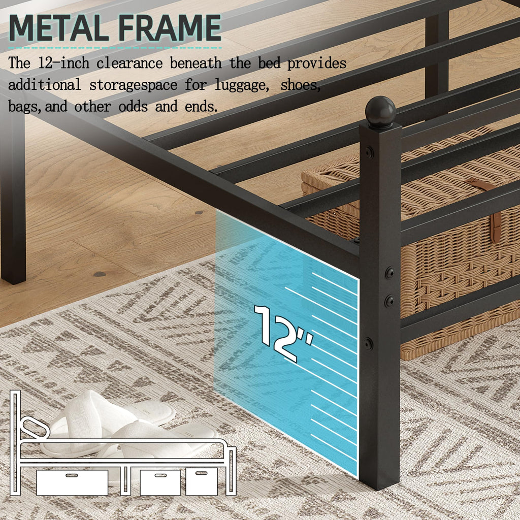 Black Full Size Bed Frame W7856