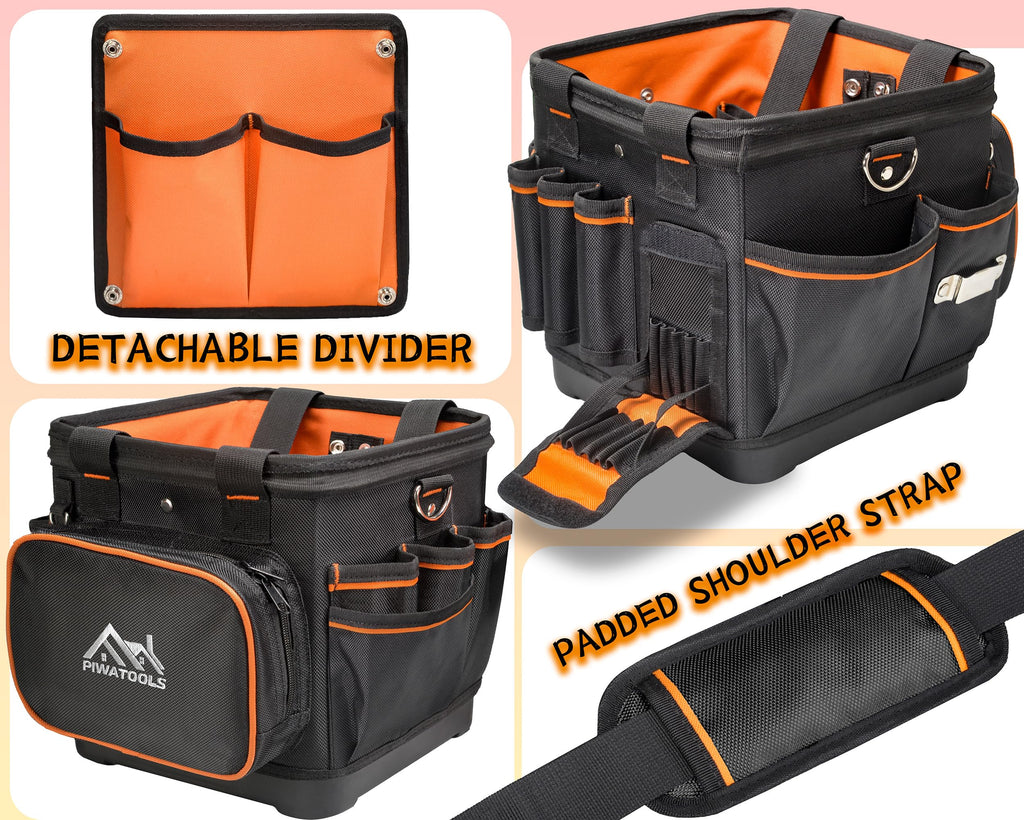 10" Compact Open-Top Tool Tote Bag V319