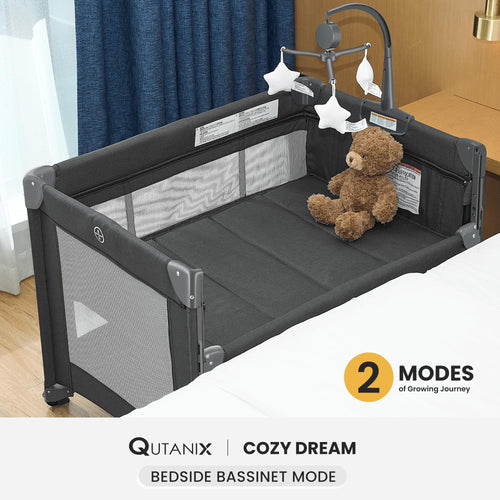 2-in-1 Pack and Play with Mattress, Bassinet and Playpen L17302