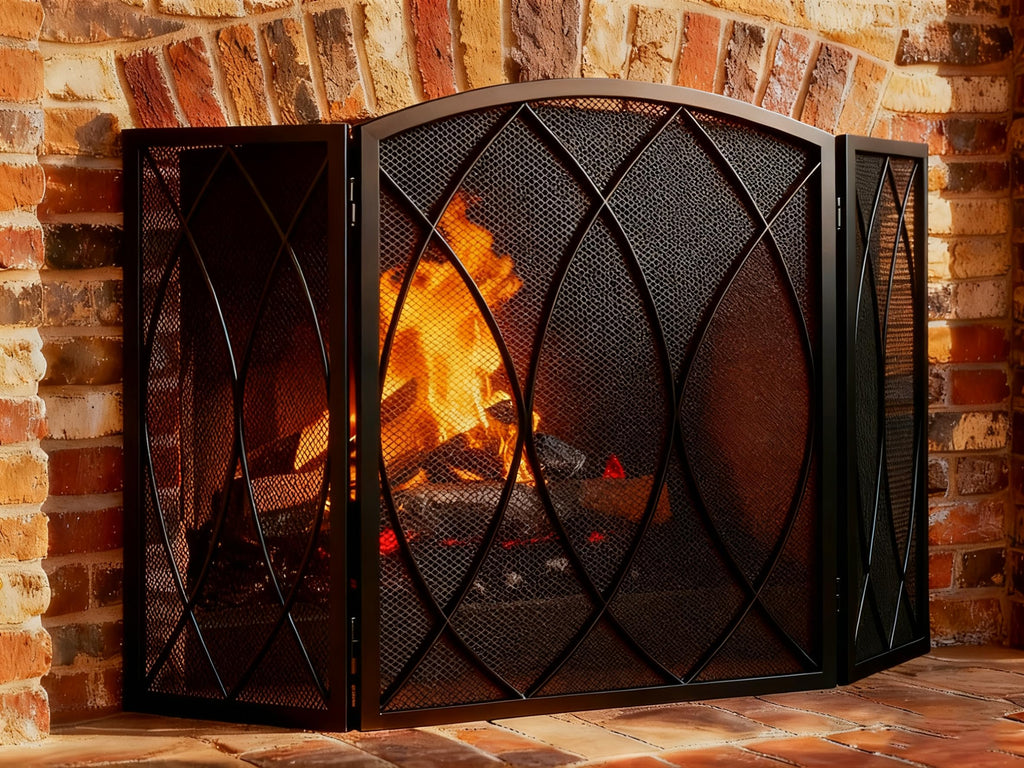 Wrought Iron Fireplace Screen E1482