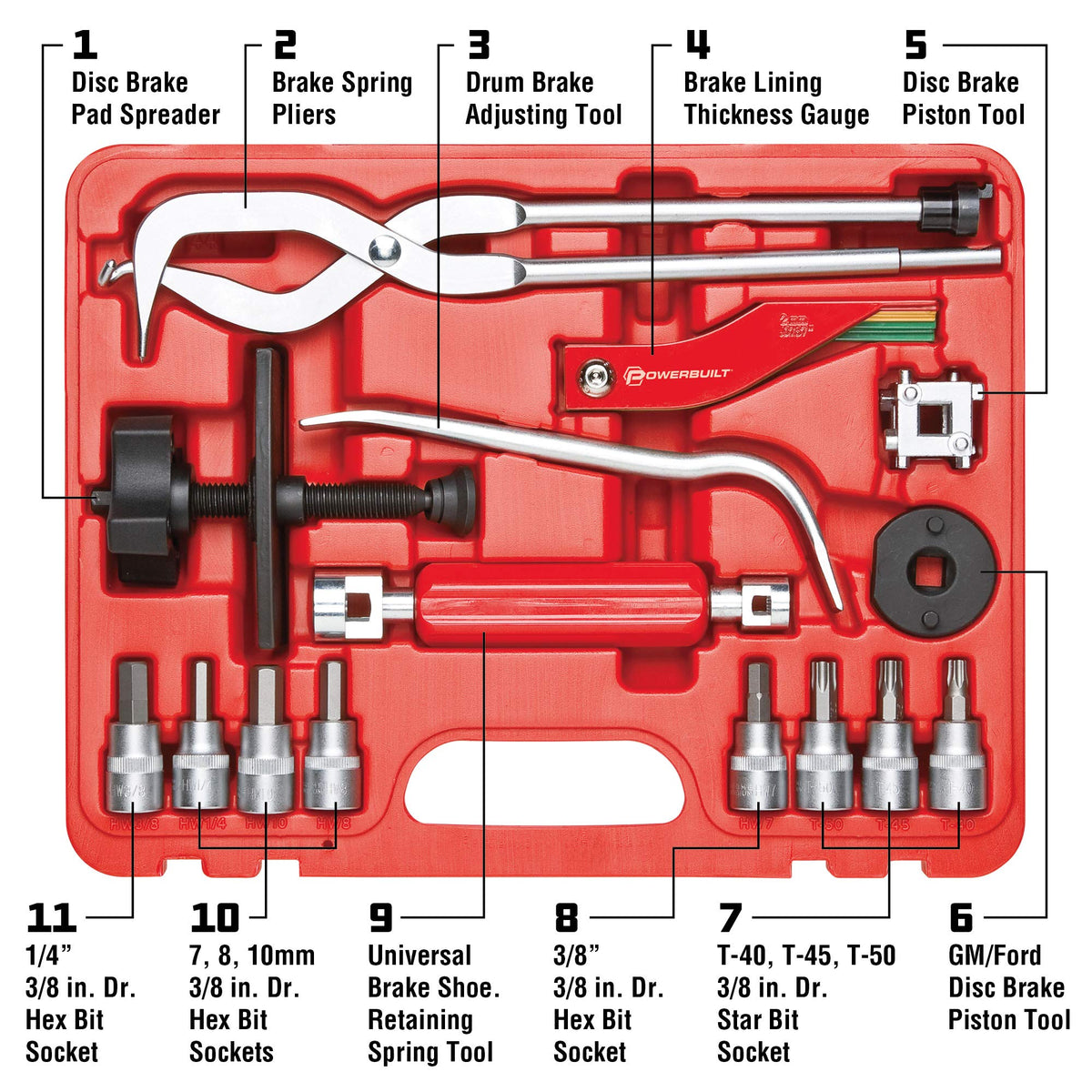 15 Piece Brake Service Set D912